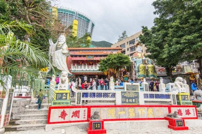 tin hau and kwun yum statues hong kong