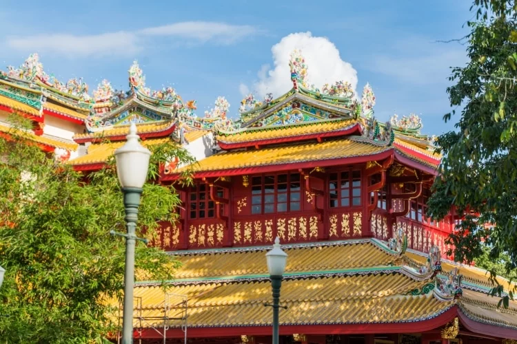 chinese roof - bang pa in - thailand