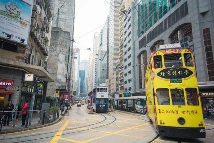 sheung wan tramway - hong kong