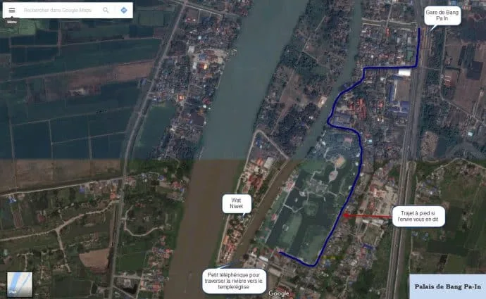 aerial view palace bang pa in