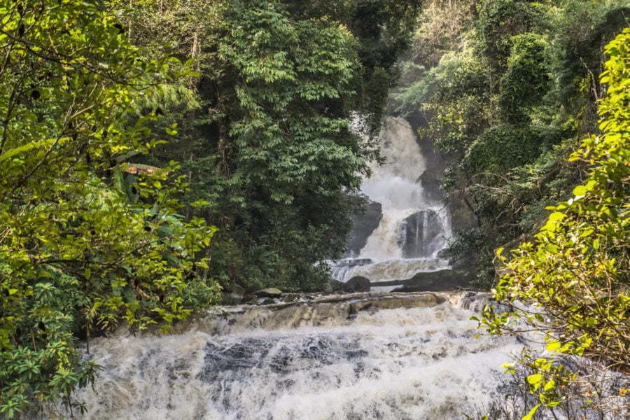 close up Sirithan Waterfall doi inthanon - chiang mai thailand