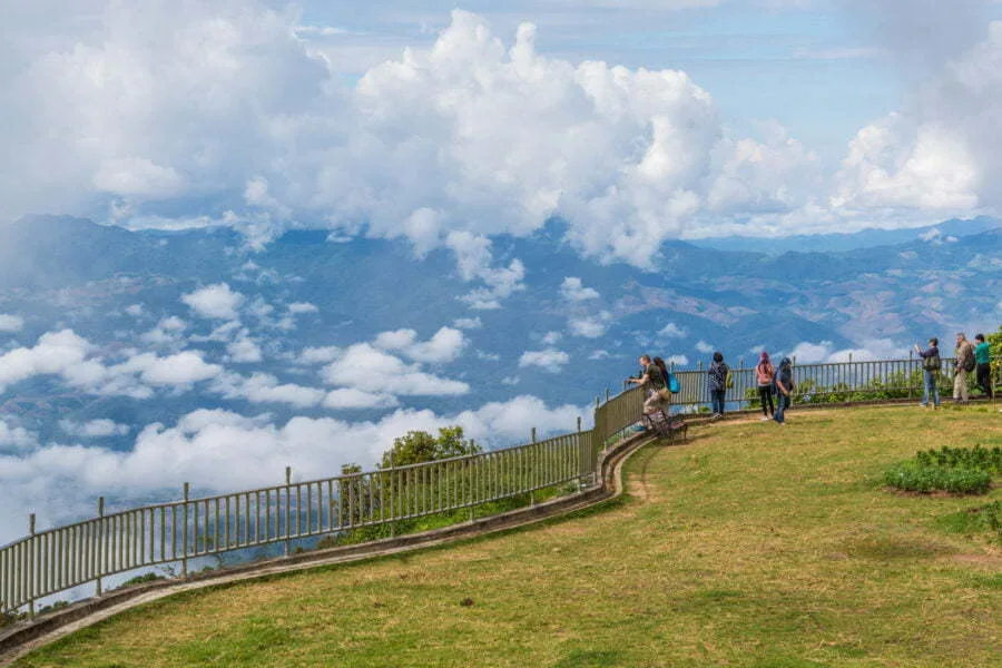 viewpoint from doi inthanon royal pagoda - chiang mai province - thailand
