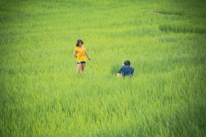 selfie rice field village ban mae klang doi inthanon