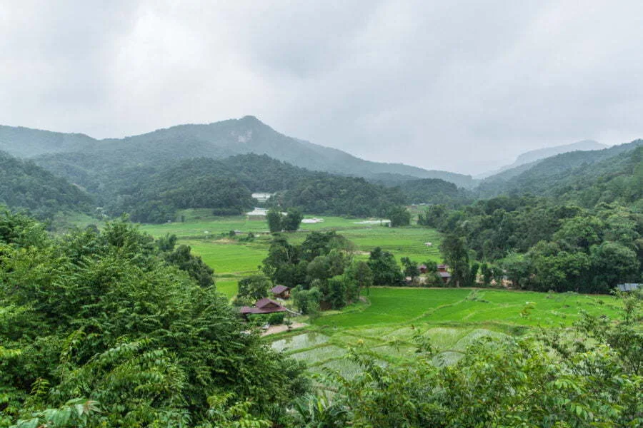 view from cafe village mae klang luang doi inthanon - thailand