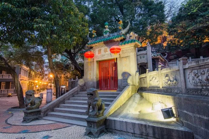 at my temple at night - macao