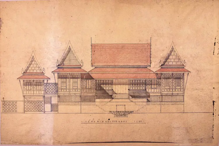 jim thompson house cut plan traditional thai house