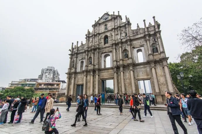 facade of the st paul ruins - macau
