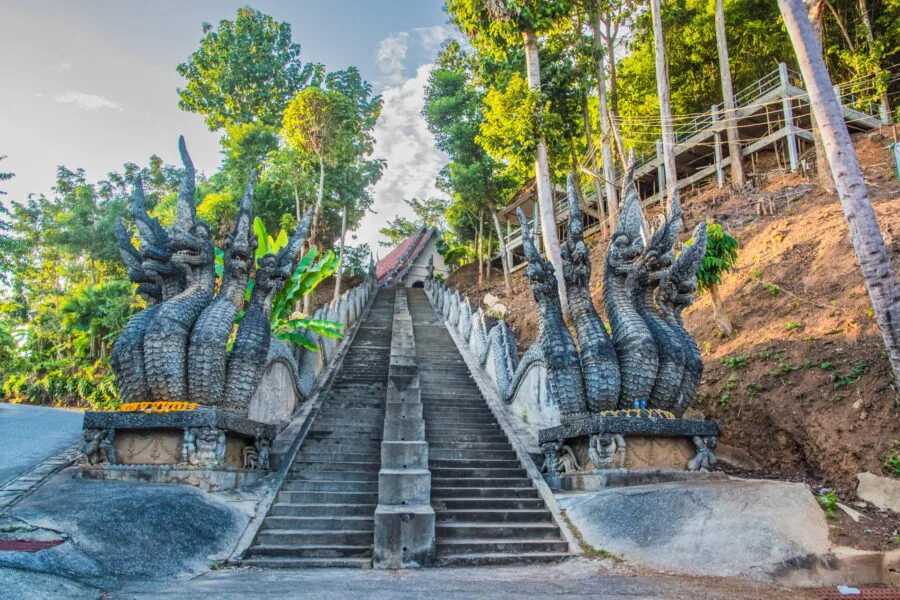 staircase naga phra that doi pu khao sop ruak golden triangle
