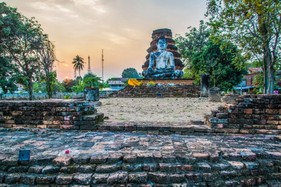 ruins temple wat king khongwat king kho chiang saenn
