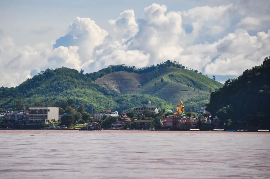 view of thailand from mekong golden triangle