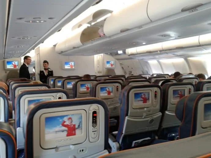 aeroflot bangkok moscow airplane cabin