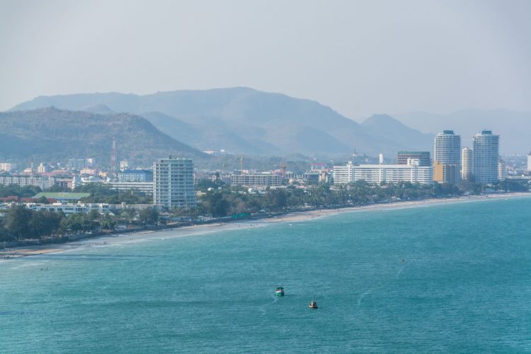 plage hua hin depuis takiap
