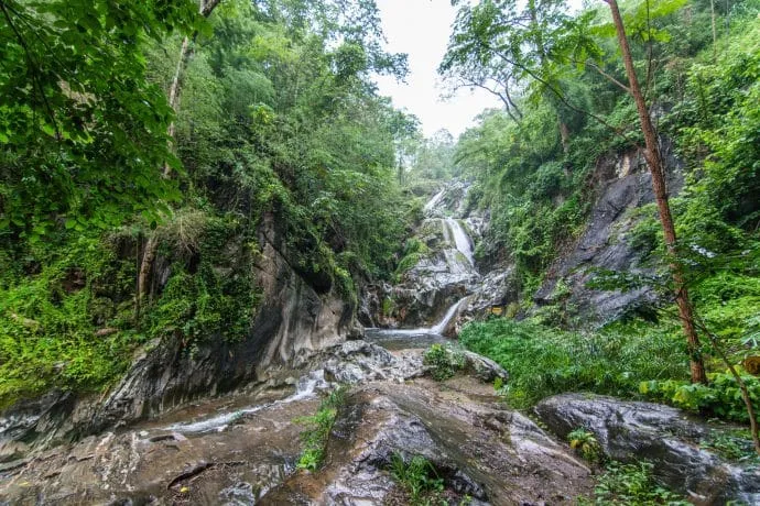 waterfall north thailand in august
