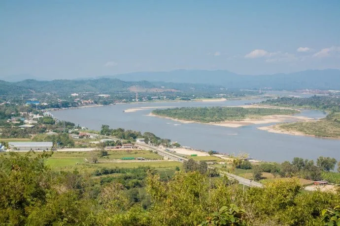 chiang saen landscape in january