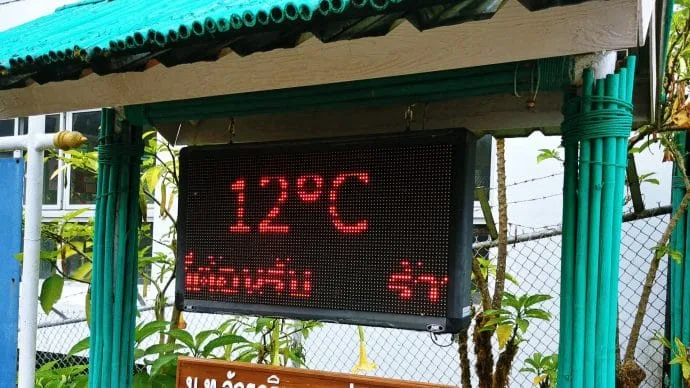 temperature summit thailand in january