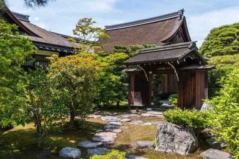 at the imperial palace of kyoto