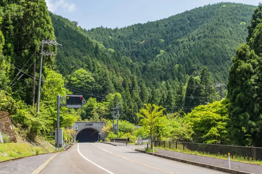 mountain highway kyoto japan