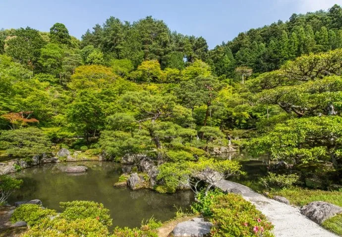 ginkaku-ji garden silver pavilion - kyoto