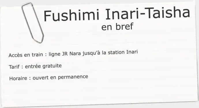 useful information fushimi inari kyoto