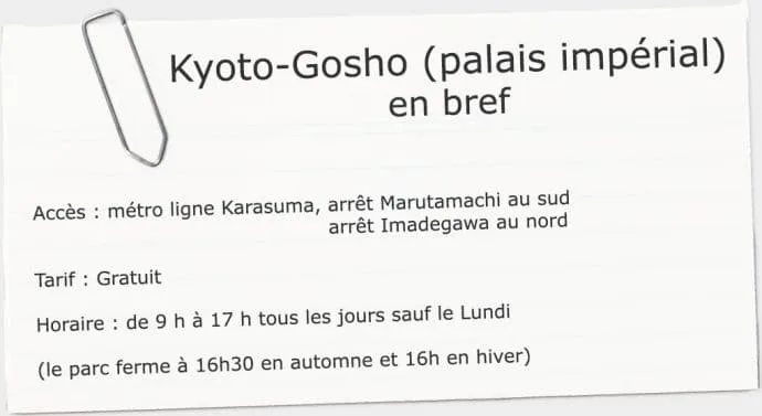 useful information kyoto gosho imperial palace