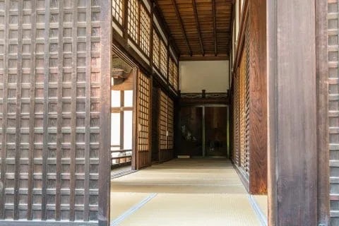 interior of the hall at the imperial palace kyoto
