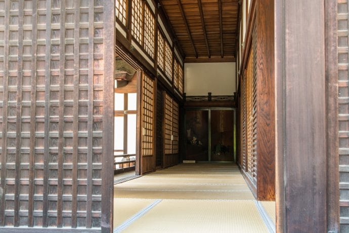 interieur du hall au palais imperial kyoto