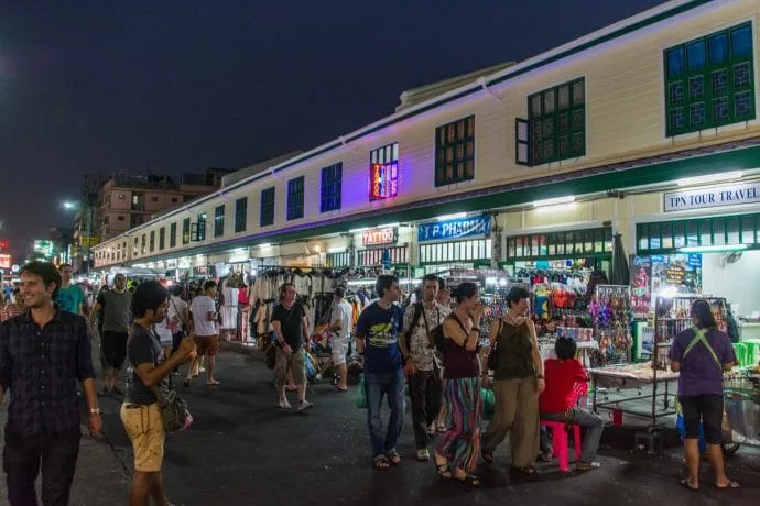 khao san rd night bangkok