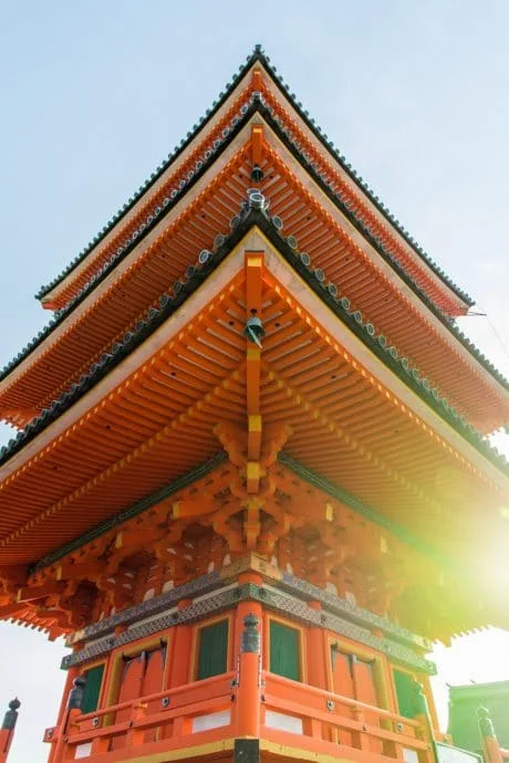 pagoda at kiyomizu dera temple - kyoto