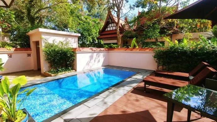 swimming pool of the private villa banyan tree phuket - thailand