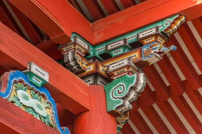detail kiyomizu dera temple - kyoto