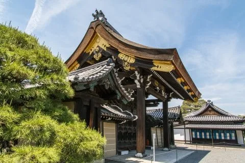 a courtyard gate imperial palace kyoto