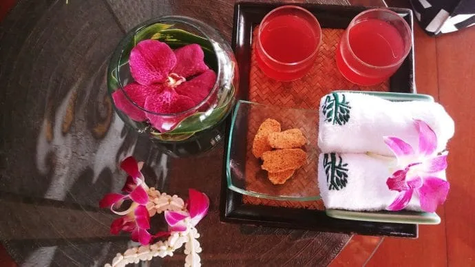 welcome drink banyan tree phuket - thailand