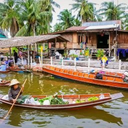 marche flottant tha kha floating market - thailande