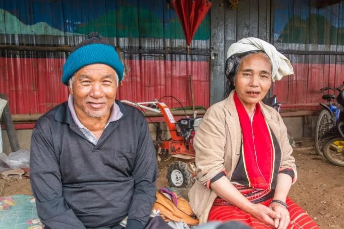 couple ethnic group palaung doi ang khang - thailand