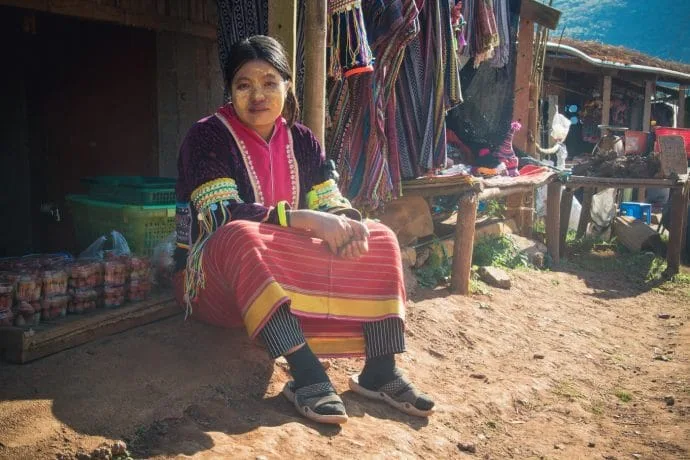 Palaung ethnic woman at Doi Ang Khang - Thailand