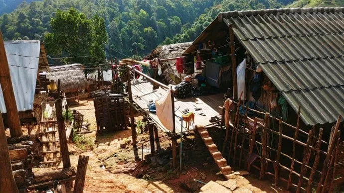 traditional house village khop dong lahu