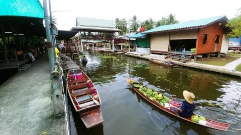 floating market tha kha floating market - thailand