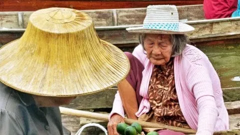 floating market tha kha floating market - thailand