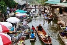 floating market tha kha floating market - thailand