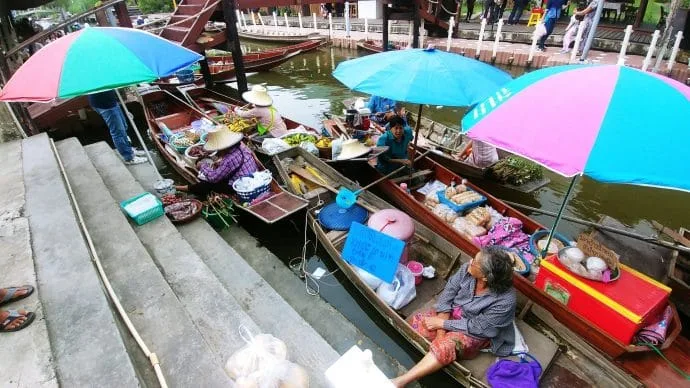 floating market tha kha floating market - thailand