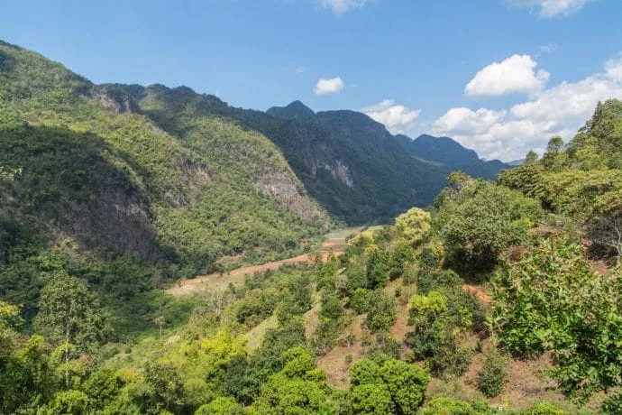 on the road doi ang khang - thailand