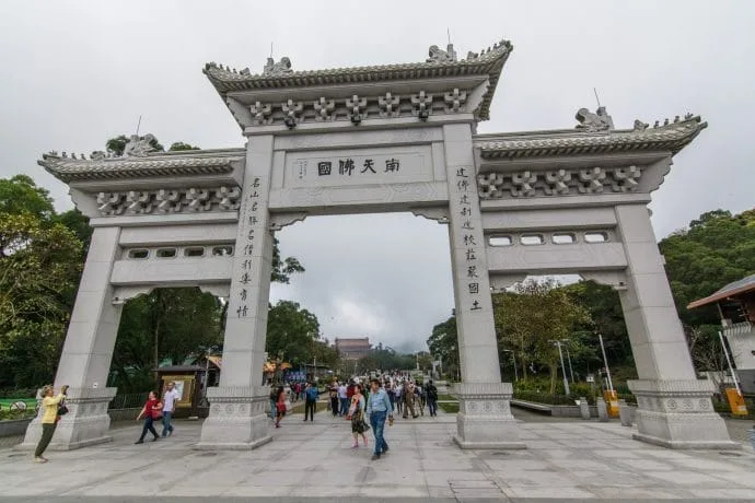 tian tan buddha portico - lantau island hong kong