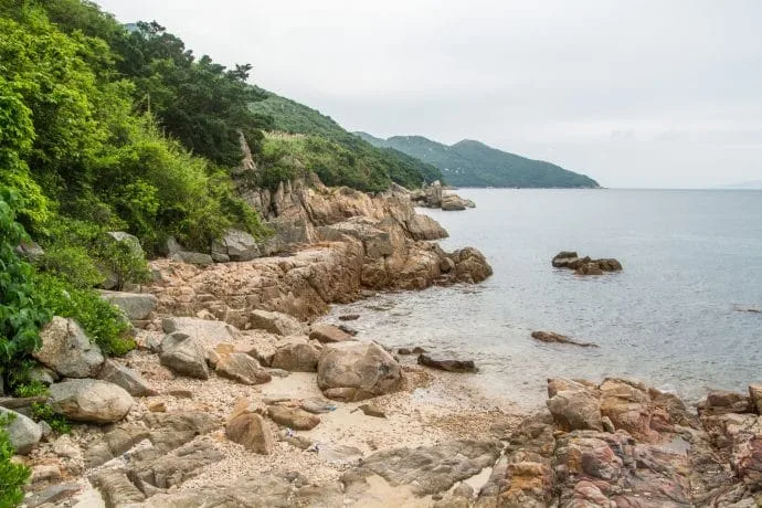 rocks lo so shing beach - lamma island - hong kong