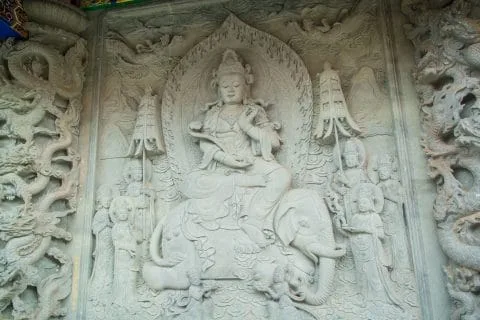 po lin monestary sculpture - lantau island hong kong
