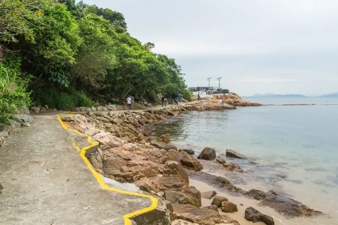 path along lo so shing beach - lamma island - hong kong