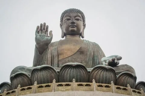 tian tan buddha statue - lantau island hong kong