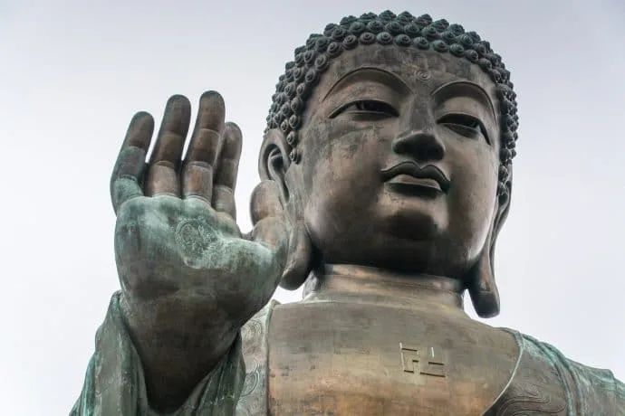 head of the great buddha tian tan hong kong