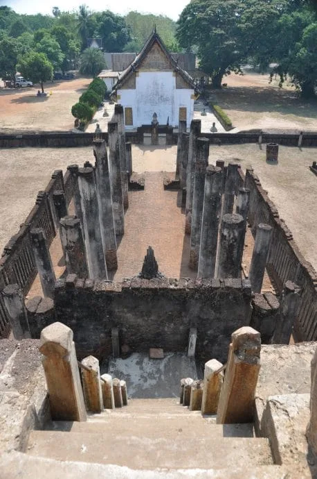 view at wat phra si rattana mahathat - si satchanalai - thailand