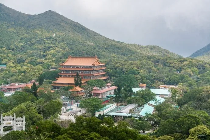 view po lin monestary - lantau island hong kong