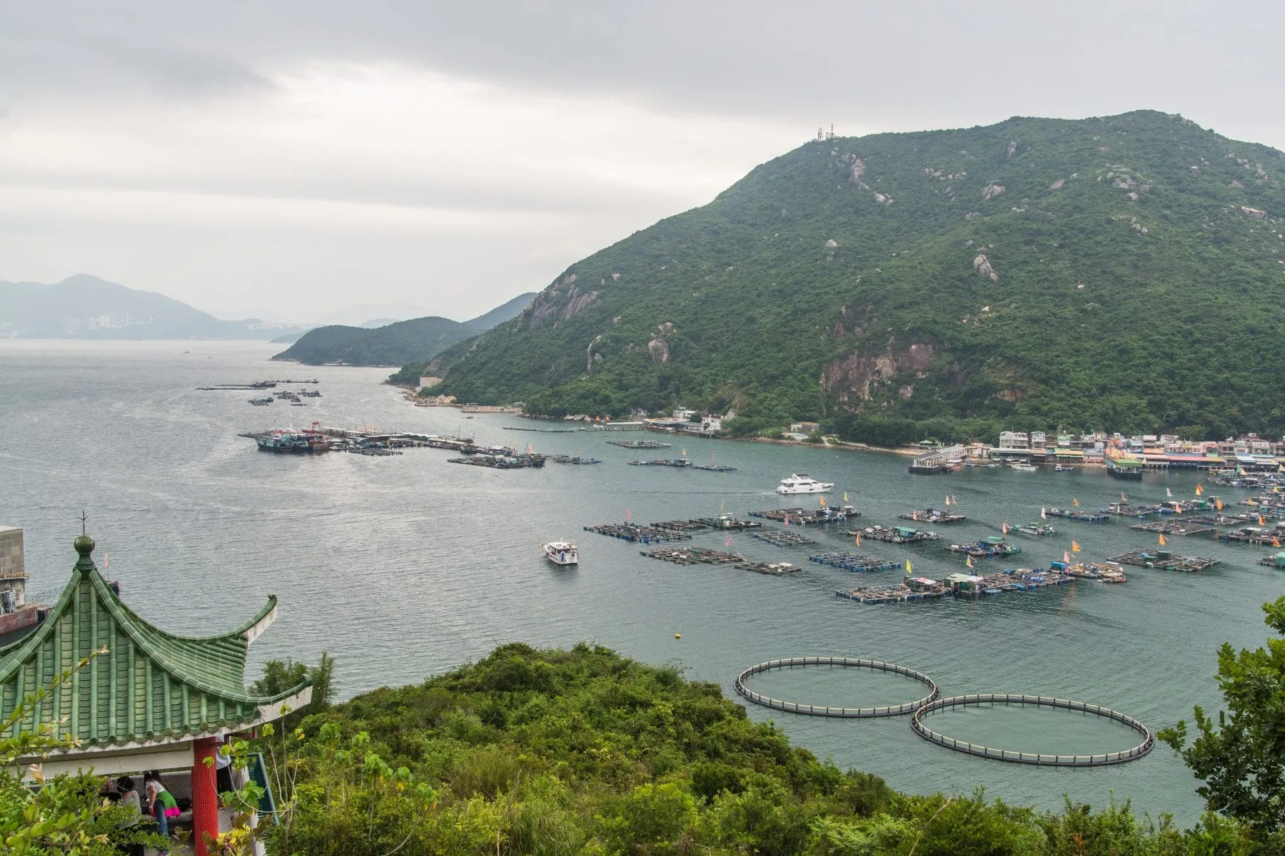 view of sok kwu wan village - lamma island - hong kong